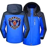 Herren Skijacke Für Scania, Dicker Funktionsjacke Herren Winterjacke Fleece Lined Windjacke Männer Kapuzenjacken Mit Reißverschluss Winddicht Herren Schneejacke Wanderjacke Outdoorjacke,Blue-3XL