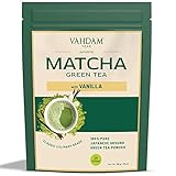 VAHDAM, Vanille Matcha Tee Pulver (50 Tassen, 100g) | 100% REINER japanischer Herkunfts-Matcha-Teepulver | Japans SUPER FOOD