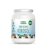 Coco Cabana 100% reines Kokosöl 1l Premium-Qualität, vegan, glutenfrei, laktosefrei, Verwendung als Kochöl, Feuchtigkeitscreme oder Shampoo 'Verpackung kann variieren'