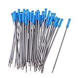 50 Stück 0,5 mm Feder Metall Tintenroller Gelschreiber Sign Pen Minen Blau