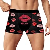 Boxershorts Weihnachten, Unterhosen Lustig Boxer Shorts Bequeme Leicht Xmas Unterwäsche Weich Retroshorts Personalisierte Weihnachtsmann Kostüm Boxer Briefs Nikolaus Geschenk für Männer