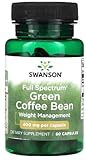 Swanson - Full Spectrum Green Coffee Bean 400 mg | Unterstützung für Stoffwechsel und Energie - 60 Kapseln