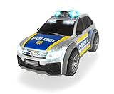 Dickie Toys - Volkswagen VW Tiguan R-Line – 25 cm großes Polizeiauto mit Licht & Sound, Polizei-SUV, Spielzeugautos, für Kinder ab 3 Jahre, Mehrfarbig