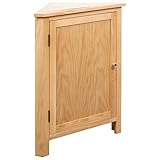 KTHLBRH Eckschrank Eiche massiv Eckkommode Eckschrank Kommode Aufbewahrung Kommode 59x45x80 cm