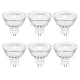 Auting GU5.3 led warmweiß MR16 LED 5W Lampe 12V, 50 Watt ersetzt, 2700K Warmweiß 38° Abstrahlwinkel LED Spot MR16, 560Lm AC/DC 12Volt LED Leuchtmittel, Nicht dimmbar, 6 Stück