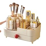 Make-up-Organizer für Schminktisch, drehbarer Pinselhalter für die Arbeitsplatte, Make-up-Aufbewahrung und Organizer, Pinselhalter für Badezimmer-Arbeitsplatte