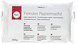 Rayher Hobby RAYHER 3450000 Porzella, feinstes Papiermaché, porzellanweiße Modelliermasse lufttrocknend, zum Modellieren von porzellanfeinen Objekten, Beutel 400g, Beige