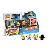 DesSPICABLE ME MN401200 Minions Actionfiguren, Partybus-Thema, 3 Figuren und 1 Geheimnis zum Entdecken, Größe 5 cm, Alter 3 Jahre, berühmt (MN401200)