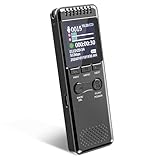 Vivaniir 62GB Diktiergerät, 80 Stunden Lang Ausdauernder Akku 1100mAh, Robuster Aufnahmegerät mit Sprachaktivierung und Metallgehäuse, USB-C Digital Voice Recorder für Vorlesung Meeting Interviews