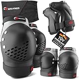 GATE FITNESS® Protektoren Set für Kinde & Erwachsene - Schutzausrüstung Set [6 Teilen] Knieschützer mit Handgelenkschoner und Ellenbogenschützer für Inline Sport - Schutzausrüstung Set für Kinder