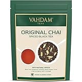 VAHDAM, Indiens Original Masala Chai Tee Lose (340g/170+ Tassen) | 100% NATÜRLICHE ZUTATEN | Schwarzer Tee, Zimt, Kardamom, Nelken und Schwarzer Pfeffer Chai Latte | Altes indisches Hausrezept