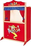 ToyToyToy Handpuppentheater großes Puppentheater Kasperltheater 120 cm aus Holz