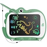 Genialba 8,5 Zoll Dinosaurier-LCD-Zeichentablett, Schreibtafel, Kleinkindspielzeug, Lernspielzeug, Geschenke zum Geburtstag, Weihnachten, Spielzeug, für 2 3 4 5 6 Jahre alte Jungen und Mädchen (Grün)