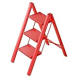 Klappleiter, Haushaltsteleskop, verdickte Multifunktionsleiter, Innenleiterhocker, ergonomisch gestaltete Stufen(Three Step Ladder)