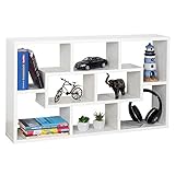 RICOO Schweberegal Wand Regal Wandregal WM050-WM Wandboard 85x48x16 cm Ablage Dekor Weiss Holz Organisation Aufbewahrung Hängeregal Bücherregal Freischwebend