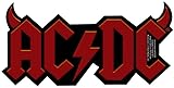 AC/DC Logo-Aufkleber Devil Sticker Hardrock Metal Heavy ca. 15x8 cm