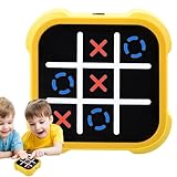 Pipihome Elektronisch Tic Tac Toe Spiel, 3-in-1 Puzzlespielkonsole, Tragbare Fidget Spielzeug, Brettspiel Familie ab 3 4 5 6 Jahre Lernspielzeug Reisespiel für Kinder