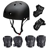 SelfLove Skateboard/Skate Protektoren Set mit Helmet - Skate Helmet Knie Pads Elbow Pads mit Handgelenkschoner für Roller Skate, BMX, Bike und Anderen Extreme Sports,für Kopf