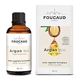 FOUCAUD | Pflanzliches Arganöl | Argania spinosa | BIO | 100% natürlich | Regenerierend | Verschönernd | Stärkend | 50 ml | Französische Marke seit 1946