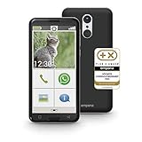 emporiaSMART.3 | Seniorenhandy 4G VoLTE | Senioren Smartphone ohne Vertrag | Mobiltelefon mit Notruftaste | 5,5-Zoll-Display | Android 9 | 13 MP Kamera | Schwarz