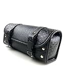 UUIUYGH Motorradbeutel wasserdichte Ler Motorrad Gabel Tasche Satteltaschen Schwarz Lenker Tasche Motorrad Elektrische Fahrrad Zubehör Motorrad Schwanzbeutel