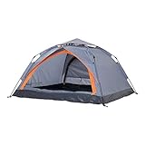 Lumaland Camping Zelt mit 2 Eingängen | Leichtes Pop Up Wurfzelt | 2-3 Personen Kuppelzelt | Trekking & Festival Igluzelt | Sekundenzelt Wasserdicht 210x190x110cm | Strand Wind- & Sonnenschutz [Grün]