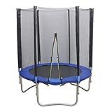 Ø150cm Kindertrampolin mit Schutznetz Gartentrampolin Kinder Übung Trampolin Rundes Sicher Kindertrampoline Innen Außentrampolin Garten Trampoline Komplettset