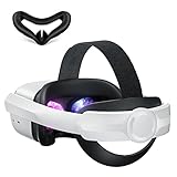 Hevanto Elite Strap Kompatibel mit Quest 2 Zubehör Head Strap, leichtes & bequemes Zubehör für Gaming und Fitness in Meta VR - reduzierter Druck