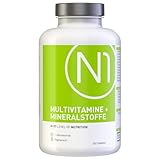 N1 Multivitamin Tabletten hochdosiert - Alle Vitamine + Mineralien - 365 Tabletten 1-Jahresvorrat - Nahrungsergänzungsmittel - Vitamin Tabletten / Supplements - Vegetarisch, laktosefrei & glutenfrei