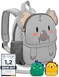 REISERACKER Kindergartenrucksack Wild Animal ab 1 Jahr als Kindergartenrucksack Mädchen & Kindergartenrucksack Jungen - Kinderrucksack für Kita & Kindergarten - Jungen & Mädchen Rucksack Kinder