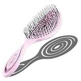 Chiara Ambra Bio Haarbürste, Bürste ohne Ziepen, Entwirrbürste geeignet für Locken & lange Haare von Damen, Herren & Kinder, Kopfhaut Massagebürste, Nachhaltige Lockenbürste, Hair Brush ––Flieder