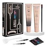 Libeauty Wimpernfarbe Set Lash Tint, natürliche schwarze Augenbrauenfarbe hält bis zu 4 Wochen, mit Färbecreme und Entwicklerflüssigkeit, einfach zu verwenden für Salons und Anfänger