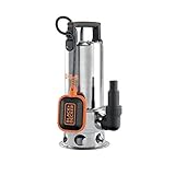 BLACK+DECKER 51758 BXUP1100XDE Tauchpumpe für Schmutzwasser (1100 W,max.Förderleistung16.5l/h,max.Förderhöhe10,5m)