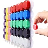 Whiteboard Magnete 40 Stück Neodym Magnet bunt 8 Farben Magneten für Magnettafel Rund Klein Magnet Haftmagnete Kühlschrank Whiteboard Schule Tafelmagnete Pinnwand Diameter 20 mm