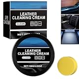 Leader Cleaning and Care Cream & Cleaning Paste for Leather Care, Lederreparaturset fürs Auto, Auto-Lederreparaturcreme, multifunktionale Reinigungs- und Pflegepaste, verhindert Risse im Leder (1pcs)