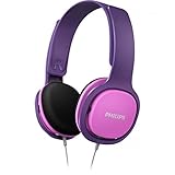 Philips SHK2000PK/00 Over Ear Kinder Kopfhörer, Farbige LED-Leuchten, 85dB Lautstärkebegrenzung, Geräuschisolierendes, mit weichen Ohrpolstern, Ergonomisches Stirnband (Rosa)