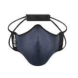 Livinguard-FITNESS MASK+PROTECTBAG-Sportmaske & Maskentasche-Waschbar, wiederverwendbar, atmungsaktive Maske aus Lyocell, Aufbewahrungstasche für Masken Technologie (Steel Blue , Large)