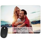 Mauspad mit eigenem Foto Bedrucken – 27x19 cm – Mousepad im Fotoformat selbst gestalten – Foto-Geschenke für Kollegen, Familie, Freundin | Geburtstag, Ostern, Muttertag, Vatertag, Weihnachten