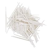 Lurch 85124 Stiele für Cake Pops aus Papier, 250 Stiele, 15 cm, Weiß