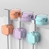 6PCS Ladekabel Magnetische Kabel Organizer Lagerung Halter, 2024 Neue Magnetische Kabel Clips, Kabelhalter Selbstklebend, Kabel Organizer Selbstklebend für Schreibtisch (Gemischte Farben)