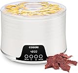 COSORI Dörrautomat für mehr Möglichkeiten, Food Dehydrator mit 5 stapelbaren und herausnehmbaren Tabletts, Einstellbare Höhe, Temperaturregelung(35-75℃), BPA-frei, 350W,Weiß