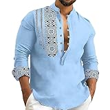 Weiß Slim Fit Herren Langarm Revers Trendy Cardigan Hemd Casual Dünn Hemd Herren Elegant, blau, Small