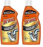 Drano Power Gel Rohrfrei Abflussreiniger, Rohrreiniger, für Küche und Bad, entfernt Verstopfungen, 2er Pack (1 x 500 ml)