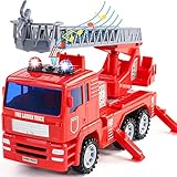 Feuerwehrauto Feuerwehr Spielzeug Ab 2 3 4 Jahre Junge - Feuerwehr Auto Kinder Ab 2 3 4 Jahre Mit Wasserspritze Und Licht & Sound LKW Spielzeugauto Für Weihnachten Geschenk Junge 2 3 4 5 Jahre