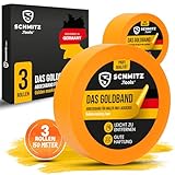 SCHMITZ.Tools Goldband Abklebeband Maler Profi (30mm x 50m) - 3x Malerklebeband für Malerarbeiten und Renovierungen - Abdeckband Maler Klebeband zum Streichen, Lackieren - Malerband 30mm