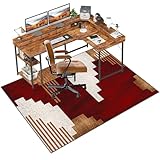 Fzamudng Gaming Bürostuhl Teppich Unterlage Bodenschutzmatte Gaming Teppich Stuhlunterlage für Parkett und Hartböden 70 x 90 cm Computerstuhl Teppiche Hohe Dichte Anti-Silp Schutzmatte für Laminat