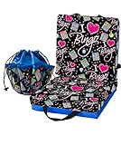 ABS Novelties Kissen- und Tragetasche-Set mit Aufschrift 'I Love Bingo', Schwarz