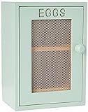 apollo THE HOUSEWARES BRAND 2-Tier Egg Storage Cabinet Rack Hevea Wood, Size 25x18x12cm, holds up to 12 eggs, with magnetic closure, MINT