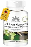 Baldrian-Extrakt Plus mit Hopfen und Melisse - 60 Kapseln - vegan | HERBADIREKT by Warnke Vitalstoffe - Deutsche Apothekenqualität