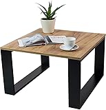 Clif - Wohnzimmer Couchtisch Modern Wohnzimmertisch Universal, 65 x 65 x 40 cm Smart Living Beistelltisch Kaffeetisch Rechteckiger Sofatish (Craft Oak)